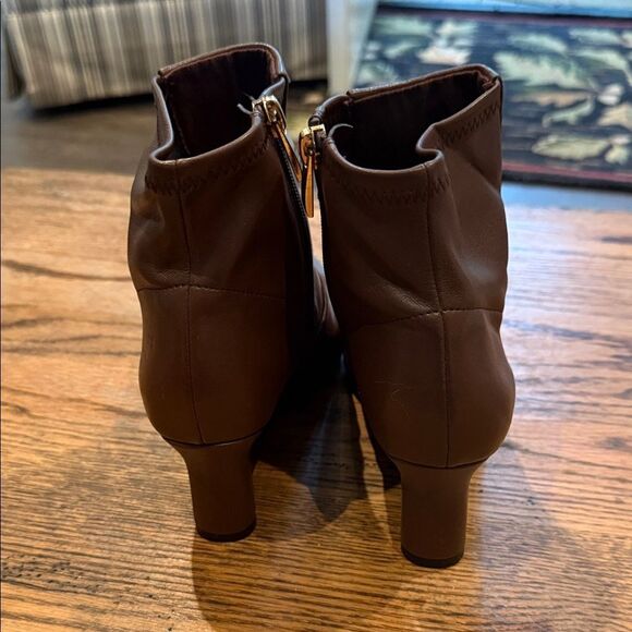 Franco Sarto Dark Brown Heeled Boots NWOT - Picture 2 of 13